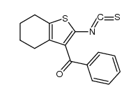 3-Benzoyl-2-isothiocyanato-4,5,6,7-tetrahydrobenzo[b]thiophene结构式