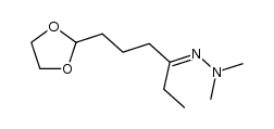 6-(1,3-dioxolan-2-yl)hexan-3-one N,N-dimethylhydrazone结构式