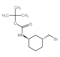 trans-1-(Boc-amino)-3-(bromomethyl)cyclohexane structure