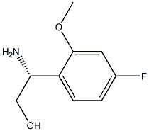 (2R)-2-AMINO-2-(4-FLUORO-2-METHOXYPHENYL)ETHAN-1-OL结构式