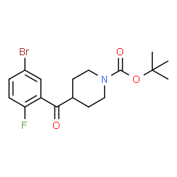 tert-butyl 4-(5-bromo-2-fluorobenzoyl)piperidine-1-carboxylate structure