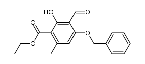 ethyl 4-benzyloxy-3-formyl-2-hydroxy-6-methylbenzoate结构式