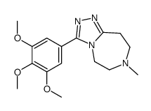 7-methyl-3-(3,4,5-trimethoxyphenyl)-5,6,8,9-tetrahydro-[1,2,4]triazolo[4,3-d][1,4]diazepine Structure