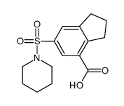 6-piperidin-1-ylsulfonyl-2,3-dihydro-1H-indene-4-carboxylic acid Structure