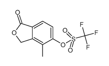 4-Methyl-1-oxo-1,3-dihydroisobenzofuran-5-yl trifluoromethanesulfonate Structure
