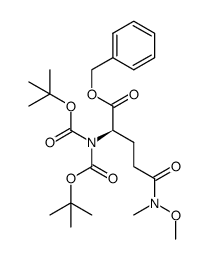 (R)-benzyl 2-[bis(tert-butoxycarbonyl)amino]-5-[methoxy(methyl)amino]-5-oxopentanoate Structure