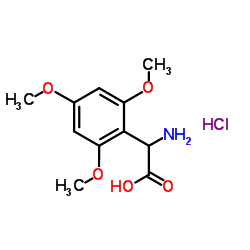 Amino(2,4,6-trimethoxyphenyl)acetic acid hydrochloride (1:1) Structure