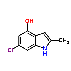 6-Chloro-2-methyl-1H-indol-4-ol结构式