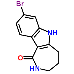 8-Bromo-3,4,5,6-tetrahydroazepino[4,3-b]indol-1(2H)-one结构式