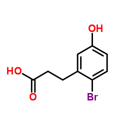 3-(2-Bromo-5-hydroxyphenyl)propanoic acid结构式