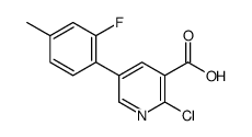 2-chloro-5-(2-fluoro-4-methylphenyl)pyridine-3-carboxylic acid结构式