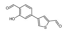 4-(4-formyl-3-hydroxyphenyl)thiophene-2-carbaldehyde结构式