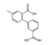 2-(3-carbamoylphenyl)-5-methylbenzoic acid结构式