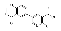 2-chloro-5-(4-chloro-3-methoxycarbonylphenyl)pyridine-3-carboxylic acid Structure