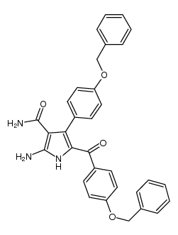 2-amino-5-(4-(benzyloxy)benzoyl)-4-(4-(benzyloxy)phenyl)-1H-pyrrole-3-carboxamide Structure