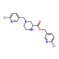 (6-Chloro-3-pyridinyl)methyl 4-[(6-chloro-3-pyridinyl)methyl]-2-piperazinecarboxylate结构式
