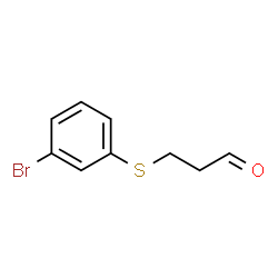 3-((3-Bromophenyl)thio)propanal Structure