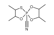 5-cyano-2,3,7,8-tetramethyl-1,4,6,9-trioxathia-5-phosphaspiro[4.4]nonane结构式