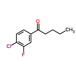 1-(4-Chloro-3-fluorophenyl)-1-pentanone结构式