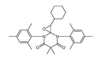 2-cyclohexyl-4,8-dimesityl-6,6-dimethyl-1-oxa-4,8-diazaspiro[2.5]octane-5,7-dione结构式