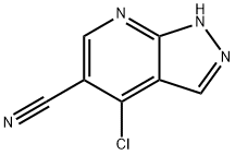 4-氯-1H-吡唑并[3,4-B]吡啶-5-甲腈结构式
