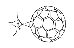 bis(triethylphosphine)nickel(η2-C60) Structure