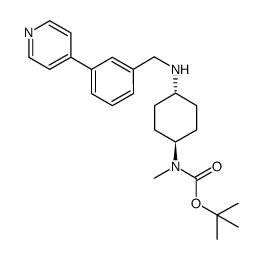 tert-Butyl methyl(4-((3-(pyridin-4-yl)benzyl)amino)cyclohexyl)carbamate Structure