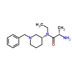 N-[(3R)-1-Benzyl-3-piperidinyl]-N-ethyl-L-alaninamide结构式