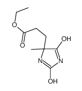 Ethyl 3-(4-methyl-2,5-dioxo-4-imidazolidinyl)propanoate结构式