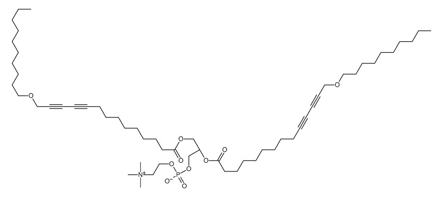 1,2-bis(15-oxapentacosa-10,12-diynoyl)-sn-phosphocholine structure