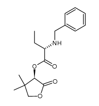 (S)-(R)-4,4-dimethyl-2-oxotetrahydrofuran-3-yl 2-(benzylamino)butanoate结构式