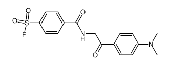 4-((2-(4-(dimethylamino)phenyl)-2-oxoethyl)carbamoyl)benzenesulfonyl fluoride Structure