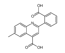 2-(2-carboxyphenyl)-6-methyl-4-quinoline-carboxylic acid结构式