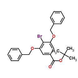 tert-butyl 4-bromo-3,5-bis(phenylmethoxy)benzoate结构式
