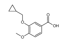 3-(环丙基甲氧基)-4-甲氧基苯甲酸结构式