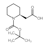 (S)-2-(1-(叔丁氧羰基)哌啶-2-基)乙酸结构式