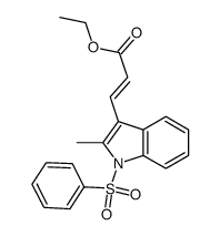 ethyl 3-(2-(methyl)-1-(phenylsulfonyl)-1H-indol-3-yl)acrylate结构式