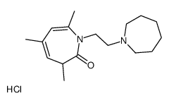 1-[2-(azepan-1-ium-1-yl)ethyl]-3,5,7-trimethyl-3H-azepin-2-one,chloride结构式