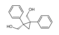 cis-1,2-Bis-(hydroxymethyl)-1,2-diphenyl-cyclopropan结构式