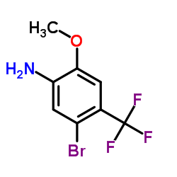 5-Bromo-2-methoxy-4-(trifluoromethyl)aniline结构式