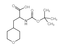2-N-Boc-氨基-3-(4-四氢吡喃基)丙酸结构式
