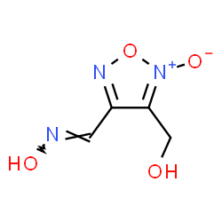 1,2,5-Oxadiazole-3-carboxaldehyde, 4-(hydroxymethyl)-, 3-oxime, 5-oxide (9CI)结构式