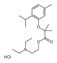 2-(diethylamino)ethyl 2-methyl-2-(5-methyl-2-propan-2-ylphenoxy)propanoate,hydrochloride Structure