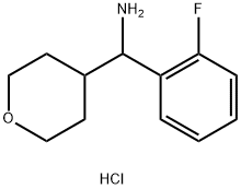 (2-Fluorophenyl)(tetrahydro-2H-pyran-4-yl)methanamine hydrochloride Structure