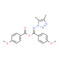 4-Methoxybenzoic acid N-(4,5-dimethyl-1H-1,2,3-triazol-1-yl)-4-methoxybenzenecarbimidic anhydride Structure