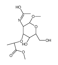 methyl-2-acetamido-2-deoxy-3-O-(1-(methoxycarbonyl)ethyl)glucopyranoside Structure