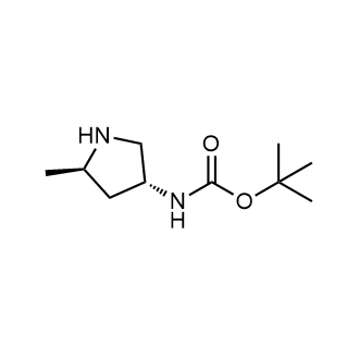 tert-Butyl N-[(3R,5R)-5-Methylpyrrolidin-3-yl]carbamate Structure