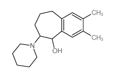 9,10-dimethyl-3-(1-piperidyl)bicyclo[5.4.0]undeca-8,10,12-trien-2-ol结构式