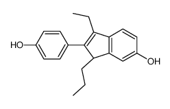 (3S)-1-ethyl-2-(4-hydroxyphenyl)-3-propyl-3H-inden-5-ol Structure