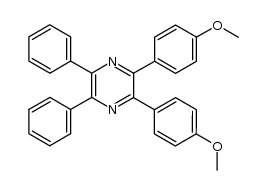 2,3-bis-(4-methoxy-phenyl)-5,6-diphenyl-pyrazine结构式